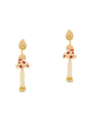 red brass set & drop earrings - 16967629 - Standard Image - 3
