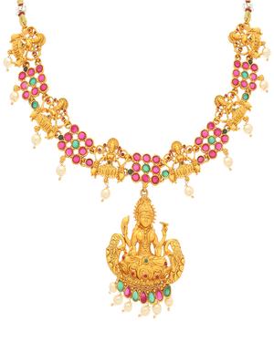 gold brass set & drop earrings - 16967633 - Standard Image - 3