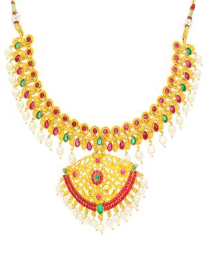 red gold brass set & drop earrings - 16967636 - Standard Image - 3