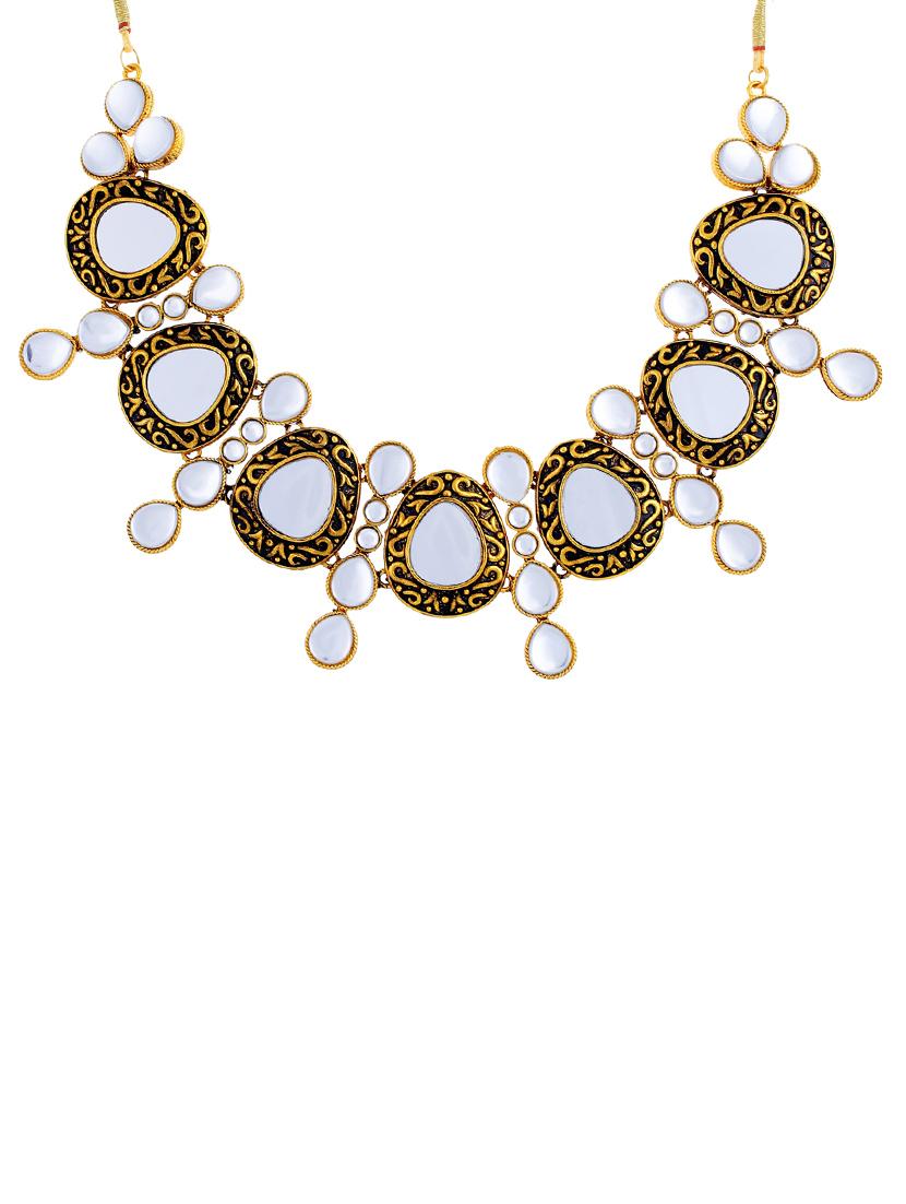 gold brass necklaces and earring - 16967641 - Zoom Image - 2