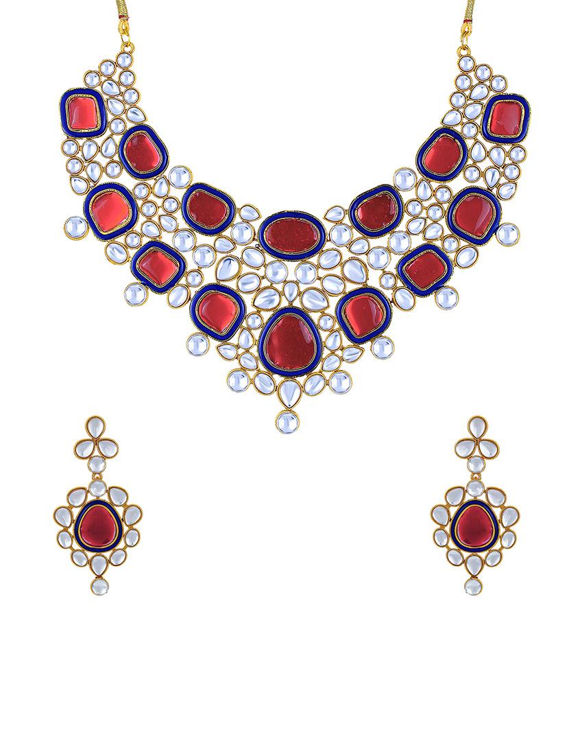 gold brass necklaces and earring - 16967644 - Zoom Image - 1