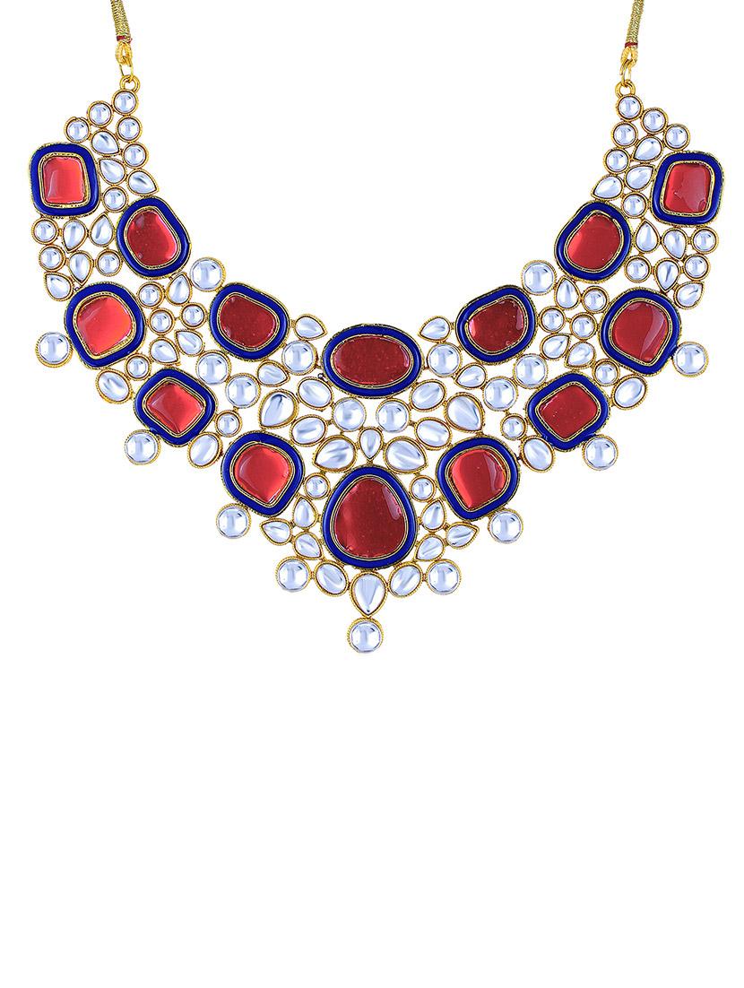 gold brass necklaces and earring - 16967644 - Zoom Image - 2