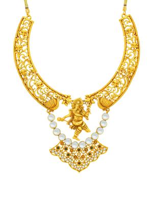 gold brass necklaces and earring - 16967646 - Standard Image - 2