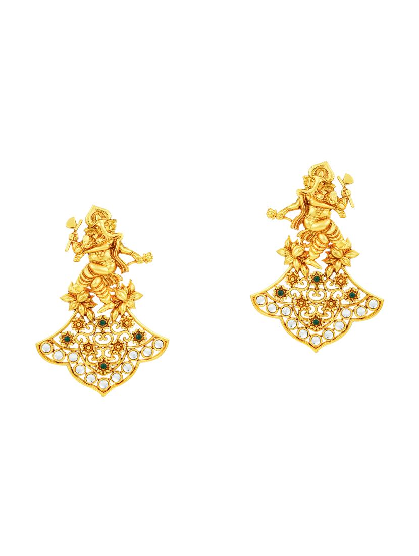 gold brass necklaces and earring - 16967646 - Zoom Image - 3