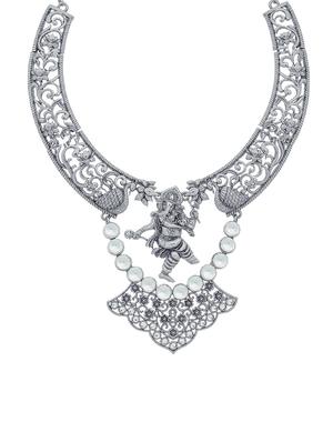 silver brass necklaces and earring - 16967647 - Standard Image - 2