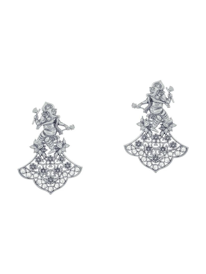 silver brass necklaces and earring - 16967647 - Zoom Image - 3