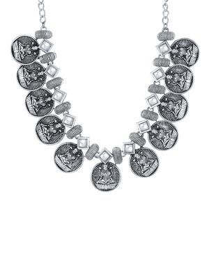 silver brass set & drop earring - 16967649 - Standard Image - 2