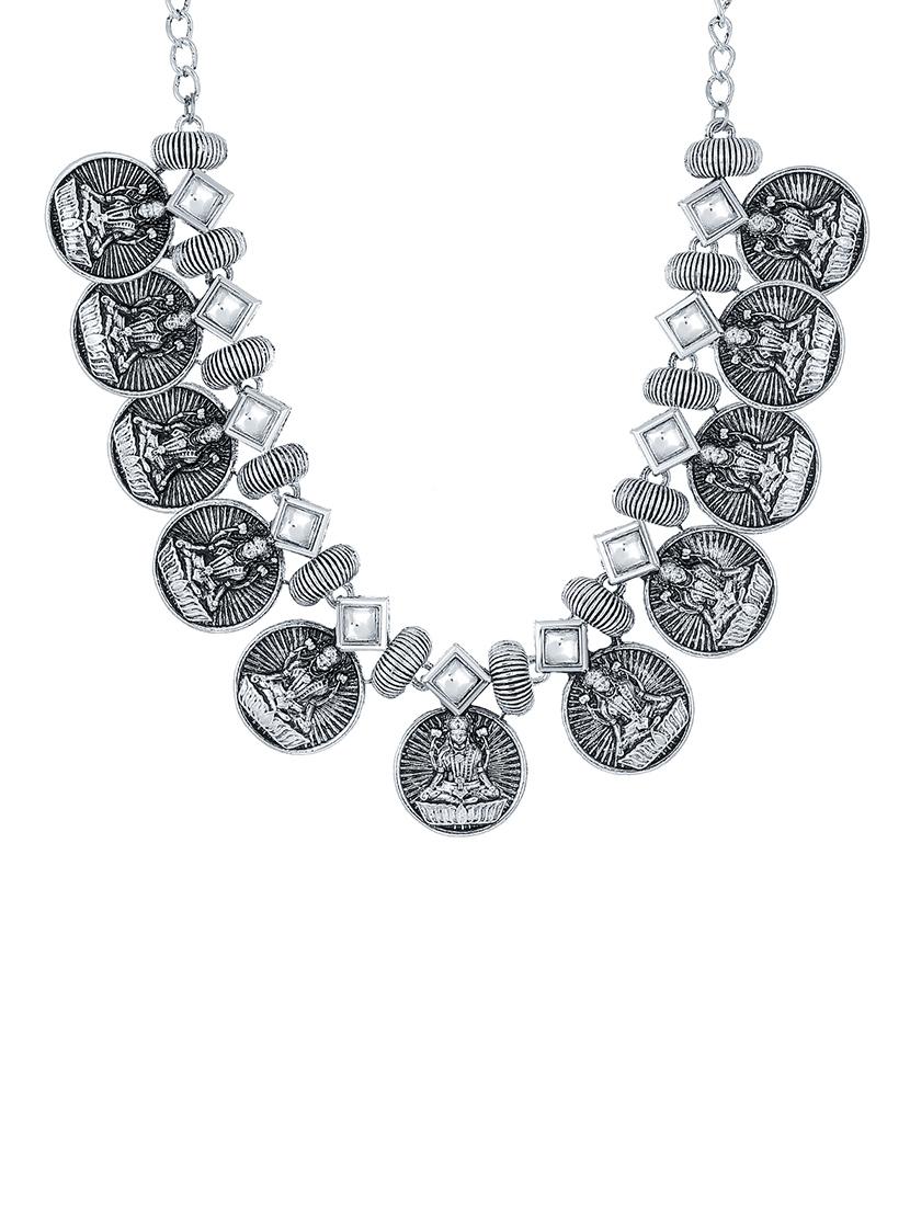 silver brass set & drop earring - 16967649 - Zoom Image - 2