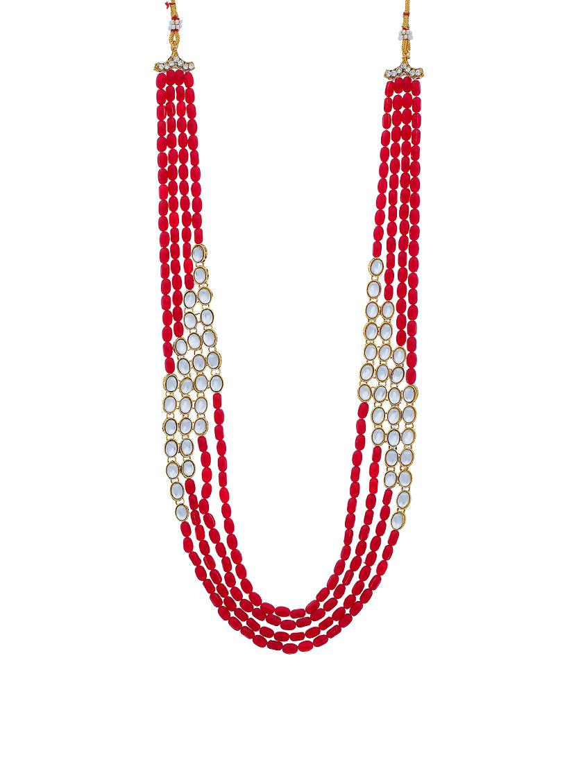 red brass set & drop earring - 16967656 - Zoom Image - 2