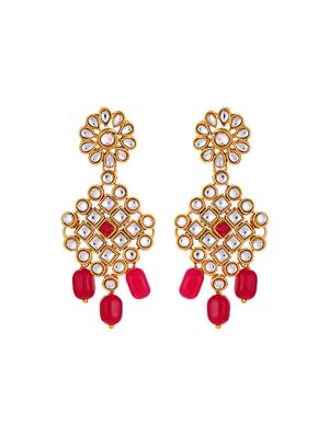 red gold brass set & drop earring - 16967673 - Standard Image - 2