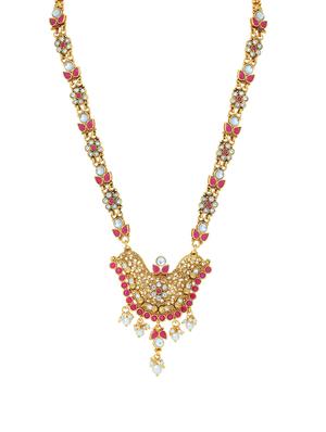 red gold tone brass set & drop earring - 16967690 - Standard Image - 2