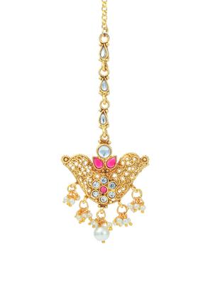 red gold tone brass set & drop earring - 16967690 - Standard Image - 4