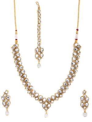 gold brass set & drop earrings - 16967725 - Standard Image - 2