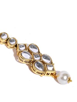 gold brass set & drop earrings - 16967725 - Standard Image - 5