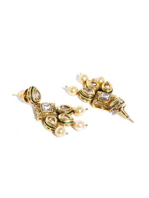 gold brass necklaces and earring - 16967734 - Standard Image - 3