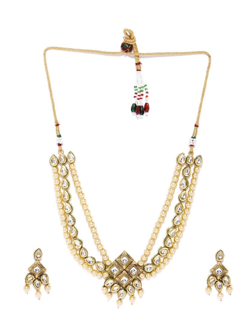 gold brass necklaces and earring - 16967734 - Zoom Image - 2