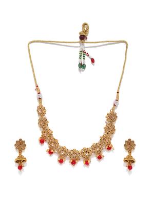 red brass set & drop earrings - 16967770 - Standard Image - 2