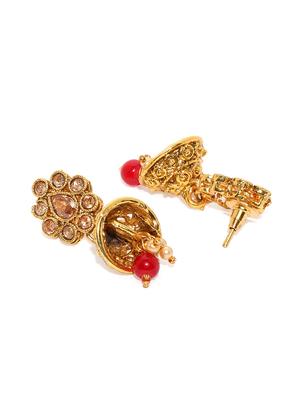 red brass set & drop earrings - 16967770 - Standard Image - 3