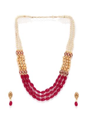 red brass set & drop earrings - 16967784 - Standard Image - 2