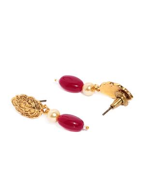 red brass set & drop earrings - 16967784 - Standard Image - 3