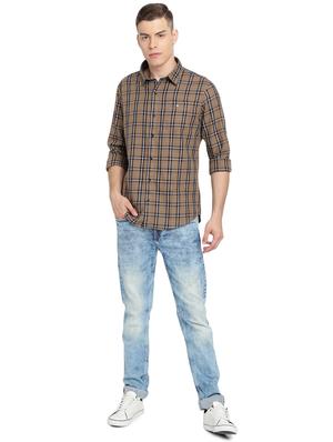 brown checkered casual shirt - 16968148 - Standard Image - 4