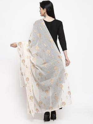 foil print solid dupatta - 16968212 - Standard Image - 3