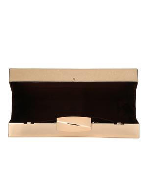 gold polyester box clutch - 16968303 - Standard Image - 3