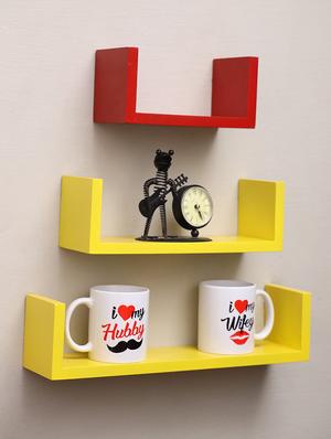u shaped wall floating rack shelf - 16968812 - Standard Image - 2