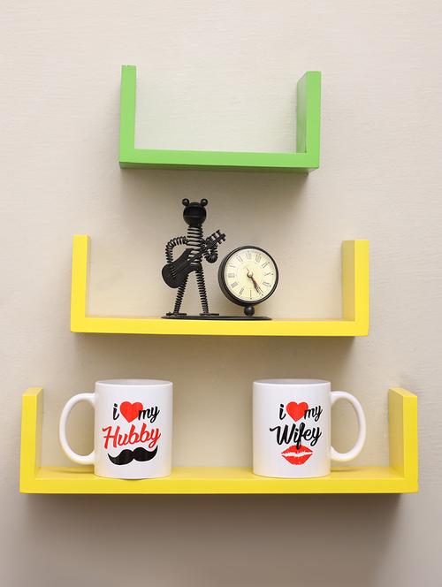 u shaped wall floating rack shelf - 16968822 - Standard Image - 1