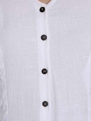 chikankari front slit a-line kurta - 16969198 - Standard Image - 4