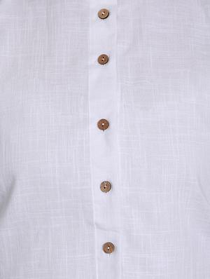 mandarin neck button up top - 16969236 - Standard Image - 4
