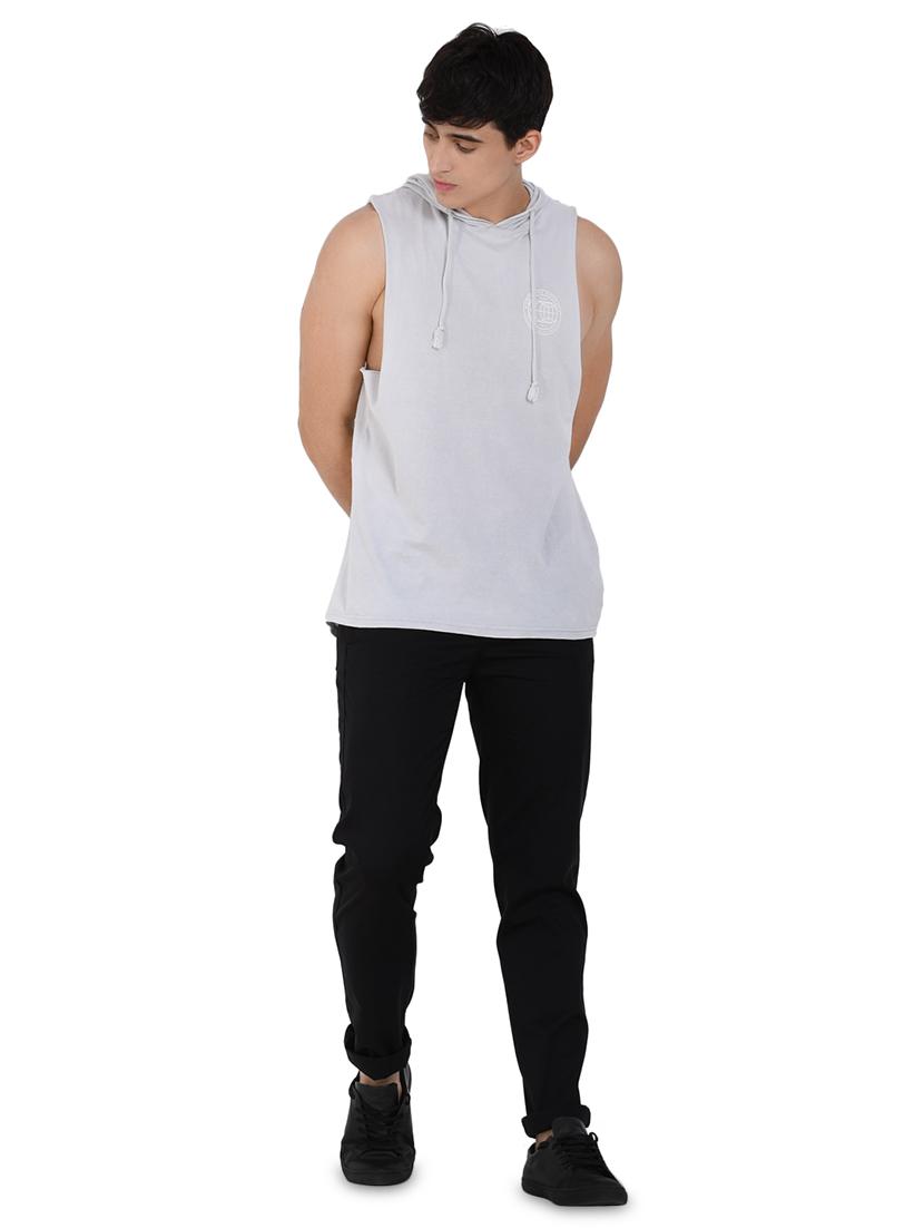 black solid full length track pant - 16970066 - Zoom Image - 4
