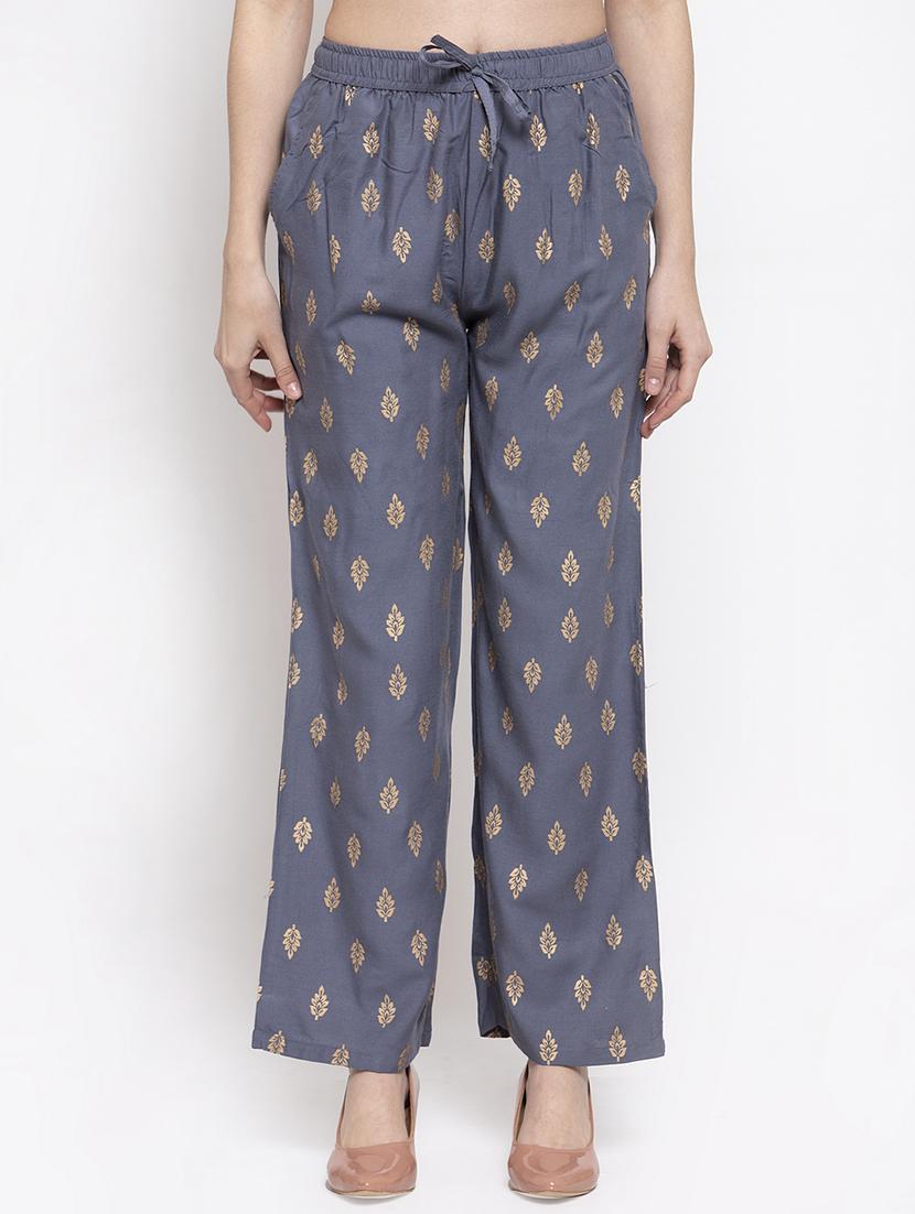 grey viscose straight palazzo - 16970338 - Zoom Image - 1