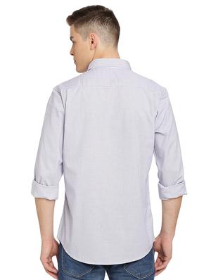 purple checkered casual shirt - 16970509 - Standard Image - 3