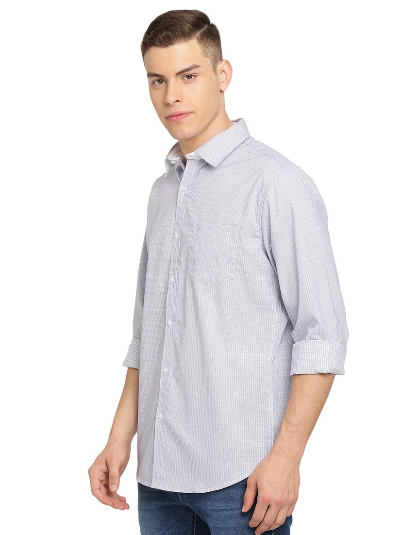 purple checkered casual shirt - 16970509 - Zoom Image - 2