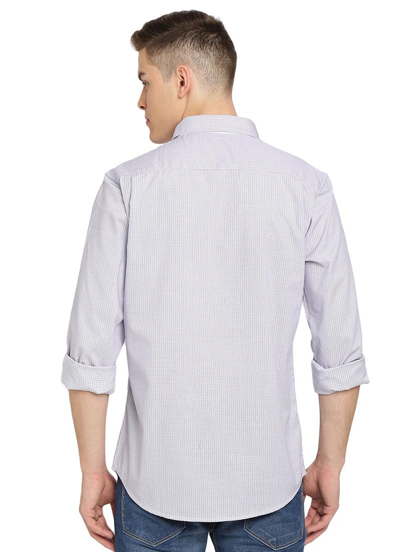 purple checkered casual shirt - 16970509 - Zoom Image - 3