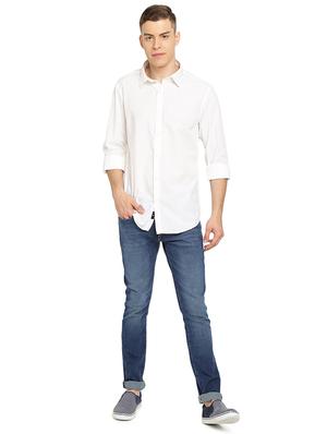 white solid casual shirt - 16970512 - Standard Image - 4