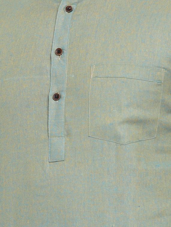 grey solid short kurta - 16970837 - Zoom Image - 5