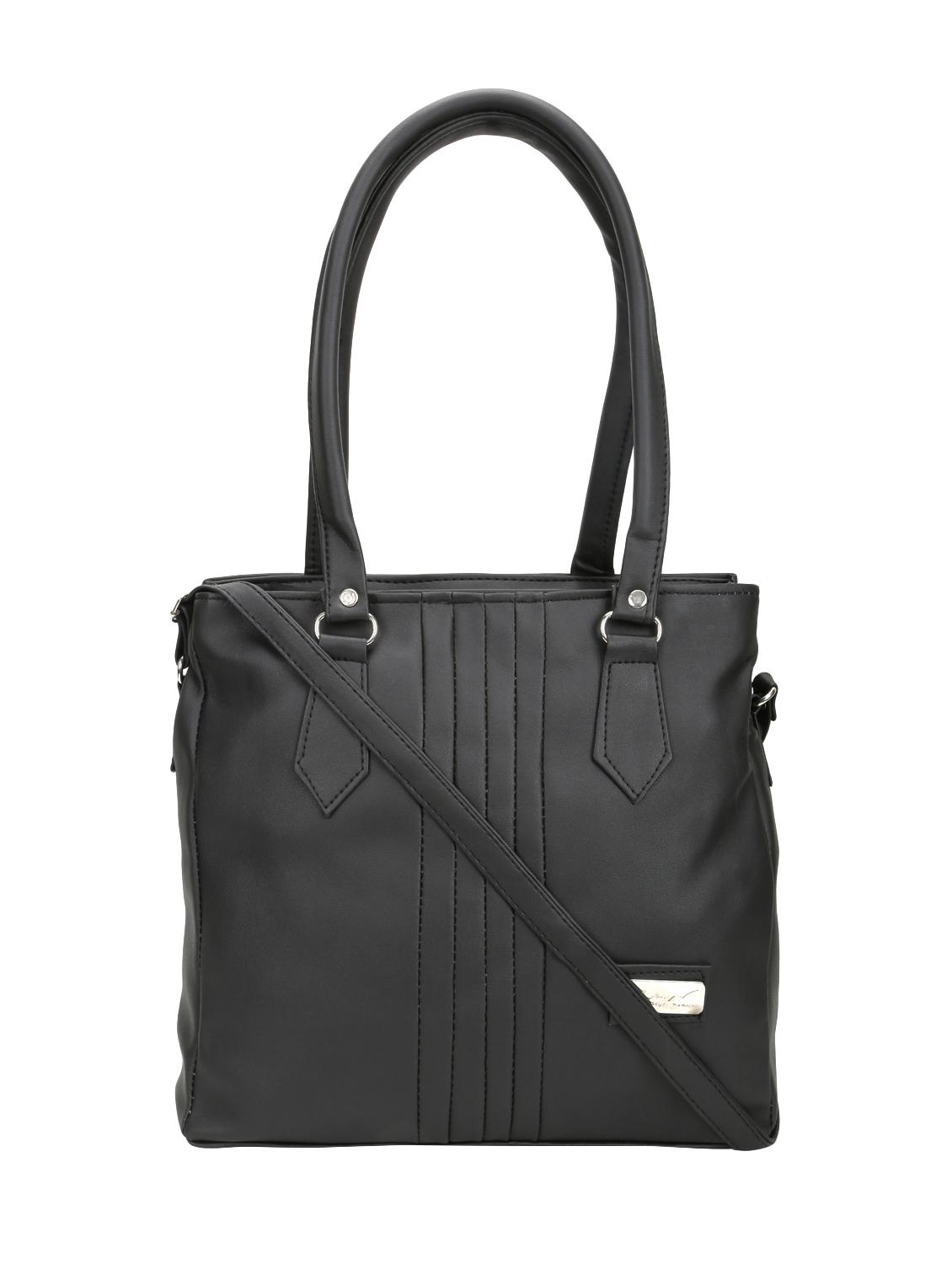 black leatherette (pu) handbag - 16970901 - Zoom Image - 1