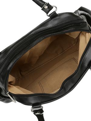 black leatherette (pu) handbag - 16970945 - Standard Image - 3
