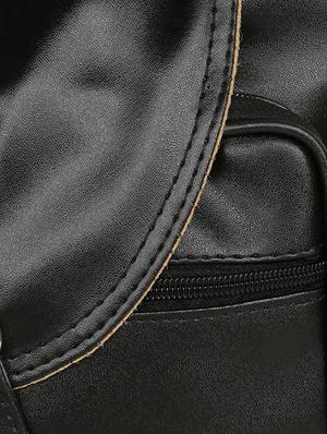 black leatherette (pu) handbag - 16970945 - Standard Image - 4
