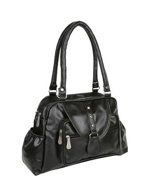 black leatherette (pu) handbag - 16970945 - Standard Image - 5
