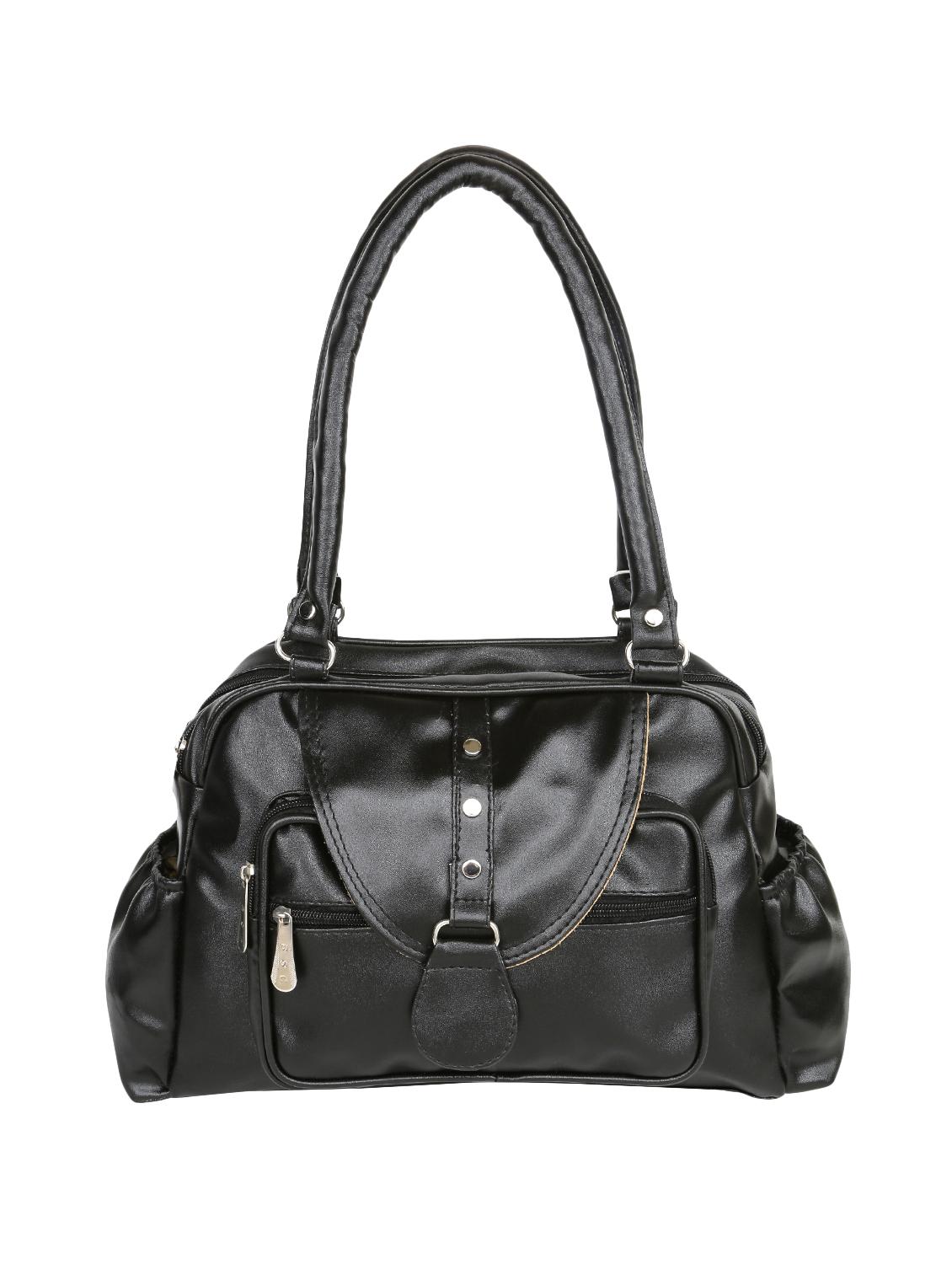 black leatherette (pu) handbag - 16970945 - Zoom Image - 1