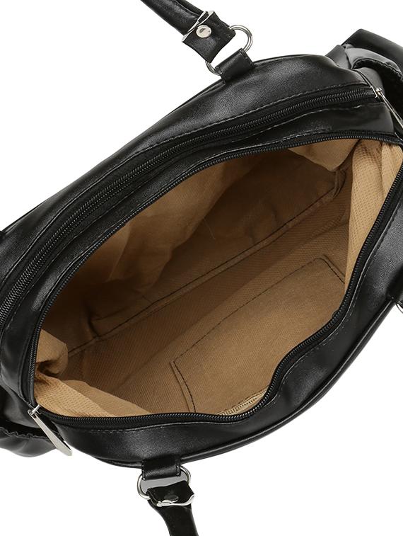 black leatherette (pu) handbag - 16970945 - Zoom Image - 3