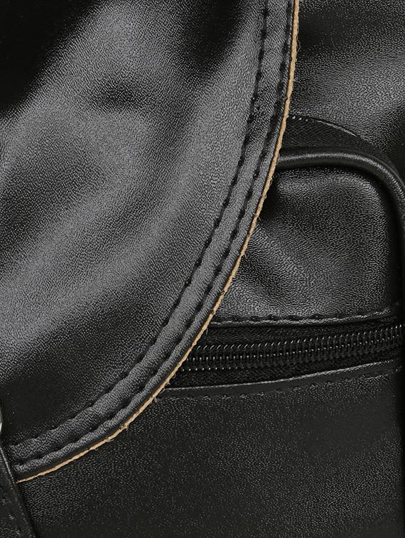 black leatherette (pu) handbag - 16970945 - Zoom Image - 4