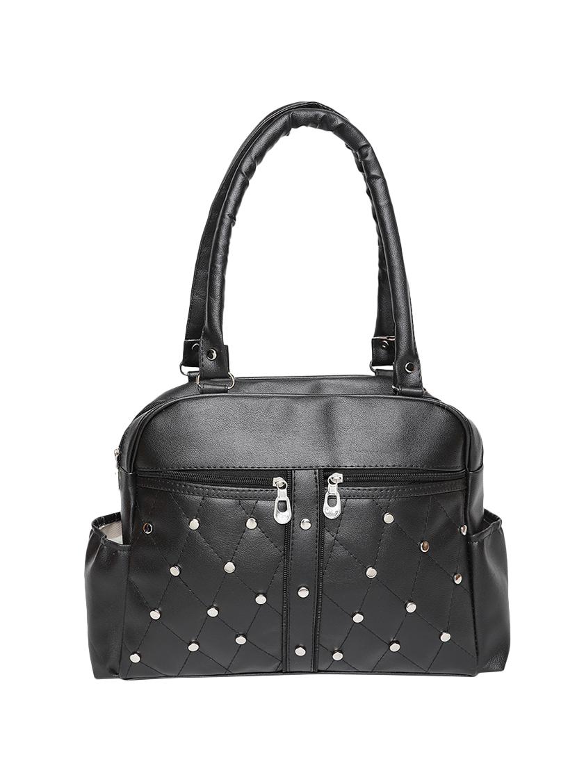 black leatherette (pu) handbag - 16970972 - Zoom Image - 1