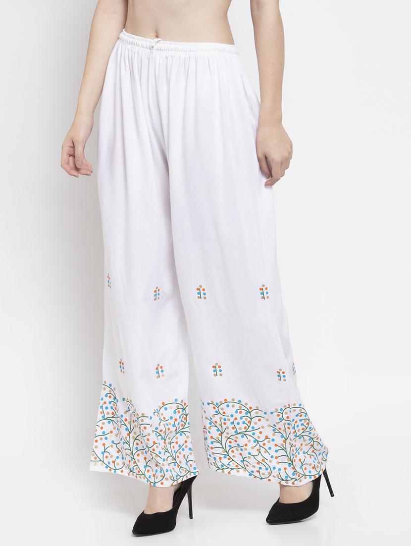 printed hem straight palazzo - 16971305 - Zoom Image - 2