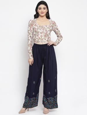 printed hem straight palazzo - 16971306 - Standard Image - 4