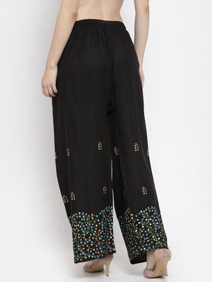 printed hem flared palazzo - 16971309 - Standard Image - 3