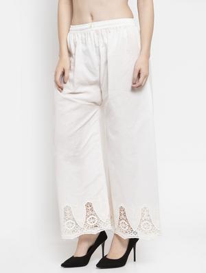 laced hem straight palazzo - 16971312 - Standard Image - 2